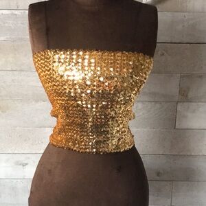 19th Avenue gold Sequins bandeau